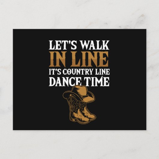 Lass in Line Dance Sport Rodeo Geschenk Postkarte (Vorderseite)