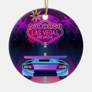 lass in Vegas Keramik Ornament