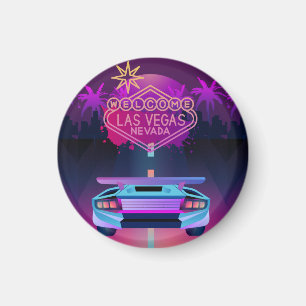 lass in Vegas Magnet