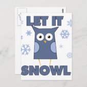 Lass ist SNOW OWL Postkarte (Vorne/Hinten)