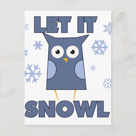 Lass ist SNOW OWL Postkarte (Vorderseite)