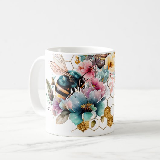 "Lass it Bee" Kaffeezubereitung Tasse (Vorderseite Links)