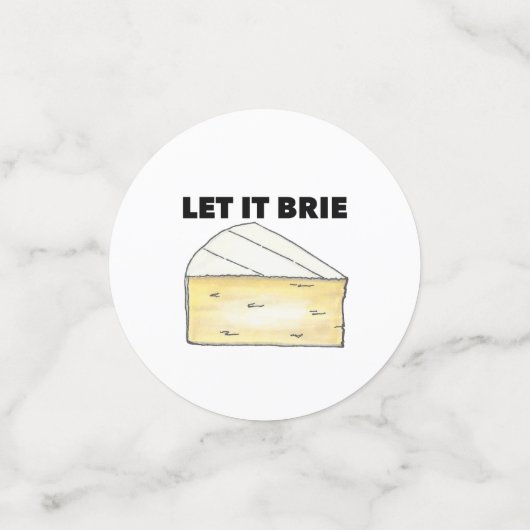 LASS IT BRIE (BE) Funny Brie Cheese Feinschmecker Konfetti (Klein Vorderseite)