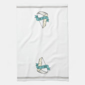 Lass It Brie Niedlich Funny Cheese Pun Geschirrtuch (Vertikal)