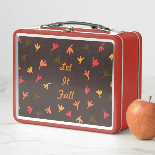 Lass It Fall Metal Lunchbox (Brown & Orange) (Beispiel)