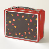 Lass It Fall Metal Lunchbox (Brown & Orange) (Rückseite)