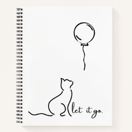 Lass It Go - Cat Design Spiral Notebook Notizblock