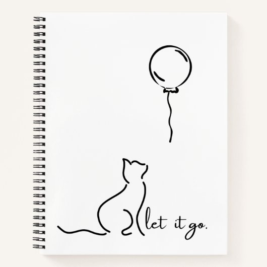 Lass It Go - Cat Design Spiral Notebook Notizblock (Vorderseite)