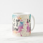 Lass-It-Go-Lass-It-Flow - Healing Quote Design für Kaffeetasse (VorderseiteRechts)