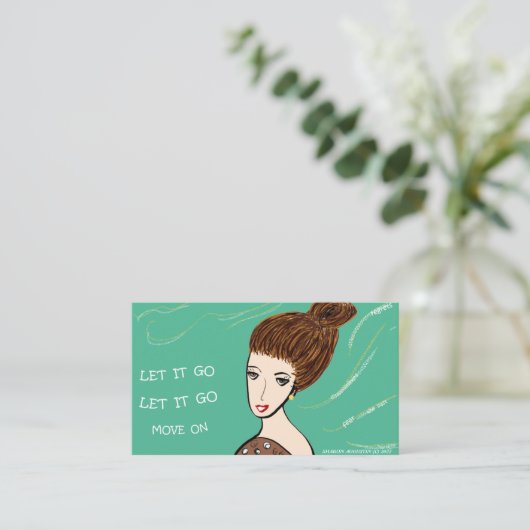 LASS IT GO - LASS IT GO - FORTFAHREN VISITENKARTE (Stehend Vorderseite)