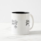 Lass It Grow - Minimalistische Pflanze Lover Zweifarbige Tasse (VorderseiteRechts)