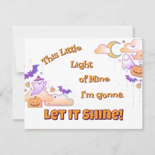 Lass It Shine Christlich Halloween Einladung (Vorderseite)