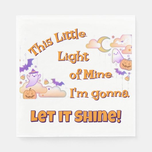 Lass It Shine Christlich Halloween Luncheon Serviette (Vorderseite)