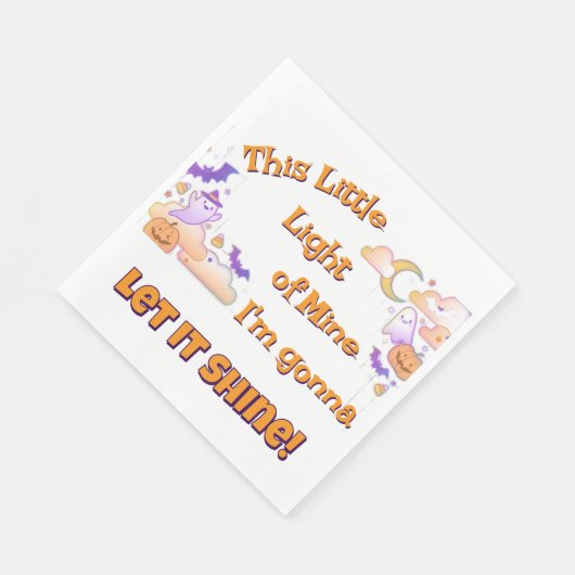 Lass It Shine Christlich Halloween Luncheon Serviette (Ecke)