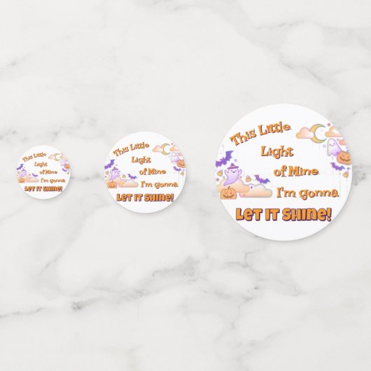 Lass It Shine Christlich Halloween Table Confetti Konfetti (Rückseiten)