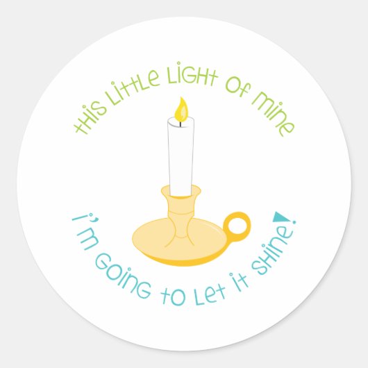 Lass It Shine Runder Aufkleber (Vorderseite)