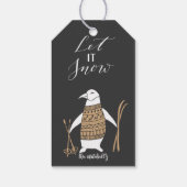 Lass-it-Snow Black Weihnachtsgeschenk-Tag Geschenkanhänger (Rückseite)