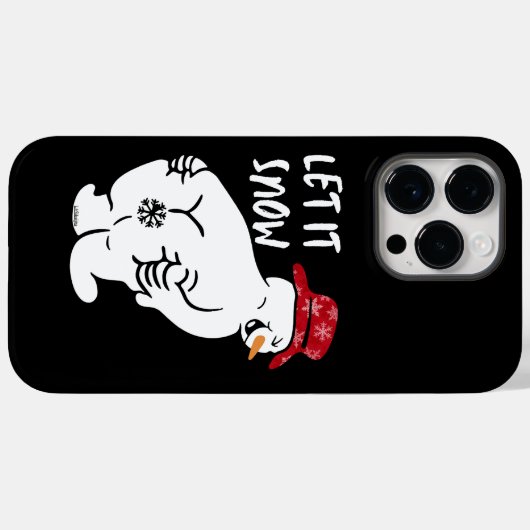 LASS IT SNOW lustiger Schneemann Case-Mate iPhone Hülle (Rückseite (Horizontal))