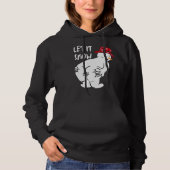 LASS IT SNOW lustiger Schneemann Hoodie (Vorderseite)