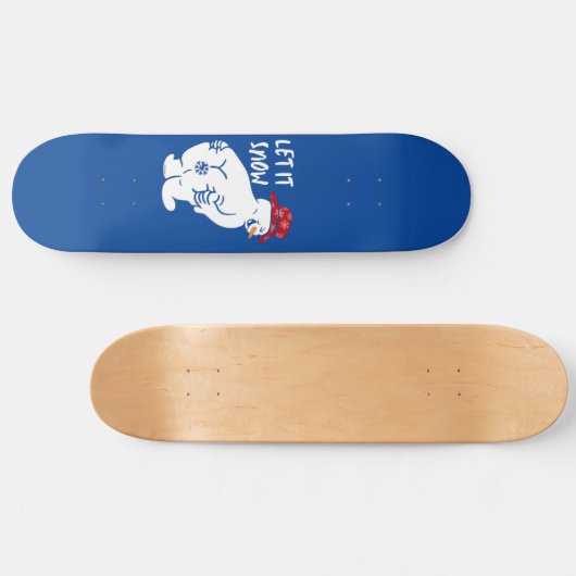 LASS IT SNOW lustiger Schneemann Skateboard (Horizontal)