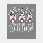 LASS IT SNOW Winter Gnome - Leopard Buffalo Karier Fleecedecke (Vorderseite)