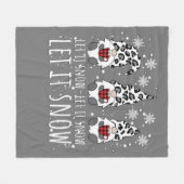 LASS IT SNOW Winter Gnome - Leopard Buffalo Karier Fleecedecke (Vorderseite (Horizontal))