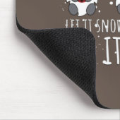 LASS IT SNOW Winter Gnome - Leopard Buffalo Karier Mousepad (Ecke)