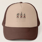 LASS IT SNOW Winter Gnome - Leopard Buffalo Karier Truckerkappe (Vorderseite)