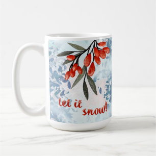 Lass It Snowberries - Whimsical Winter Card Kaffeetasse