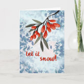 Lass It Snowberries - Whimsical Winter Card Karte (Vorderseite)