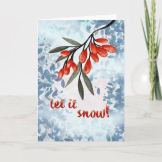 Lass It Snowberries - Whimsical Winter Card Karte