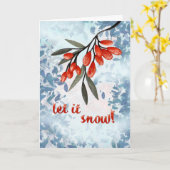 Lass It Snowberries - Whimsical Winter Card Karte (Gelbe Blume)