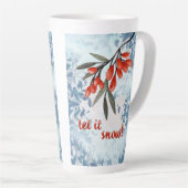 Lass It Snowberries - Whimsical Winter Card Milchtasse (Rechte Ecke)