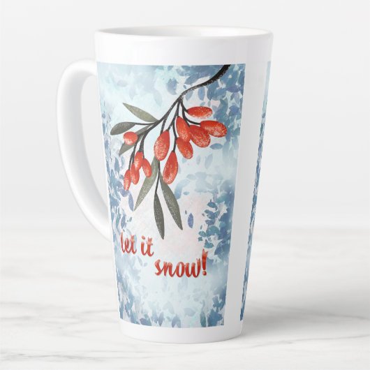 Lass It Snowberries - Whimsical Winter Card Milchtasse (Linke Ecke)
