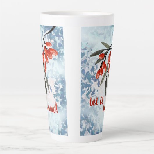 Lass It Snowberries - Whimsical Winter Card Milchtasse (Vorderseite)