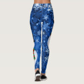 Lass It Snowman Leggings Weihnachtsblumen (Rückseite)