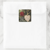 Lass jeden Herzens Vorbereiten Ihm Zimmer, Weihnac Quadratischer Aufkleber (Tasche)