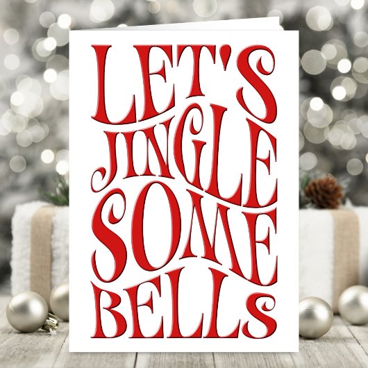 Lass Jingle Einige Bells Funny Christmas Karte