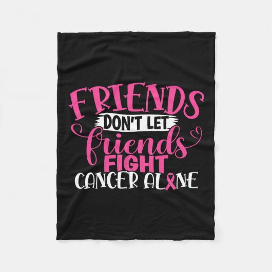 Lass keine Freunde, allein gegen Brustkrebs zu käm Fleecedecke (Vorderseite)