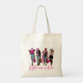 Lass keine Schwester zur Krebsbekämpfung allein au Tragetasche (Rückseite)