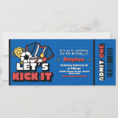 Lass Kick it - Football Soccer Einladung (Vorderseite)