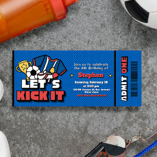 Lass Kick it - Football Soccer Einladung
