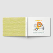 Lass Kick Lion Goalkeeper Soccer Kindergeburtstag Gästebuch (Voll)