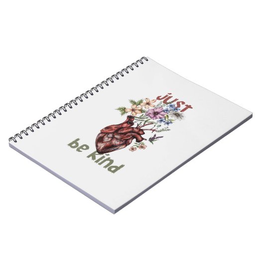 Lass Kindness Bloom vom Herzen | Notbücher Notizblock (Linke Seite)