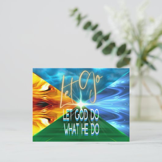 Lass Lass Gott tue, was er tut Postkarte (Stehend Vorderseite)