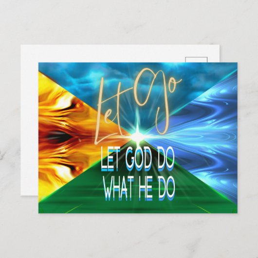 Lass Lass Gott tue, was er tut Postkarte (Vorne/Hinten)