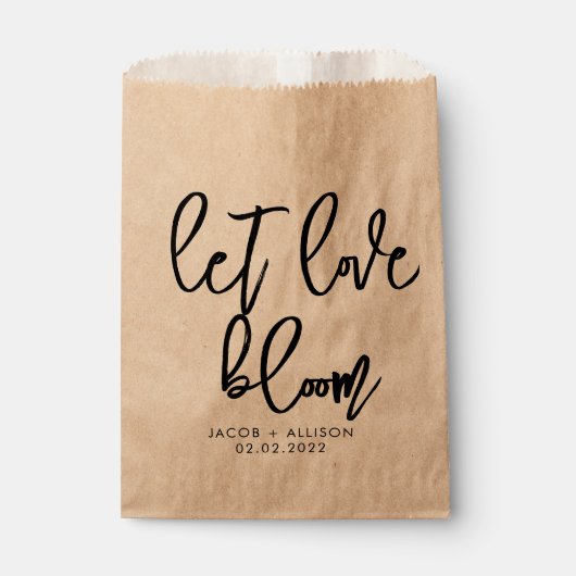 lass Liebe Blüte Wildblume Samen Hochzeit Konfetti Geschenktütchen (Vorderseite)