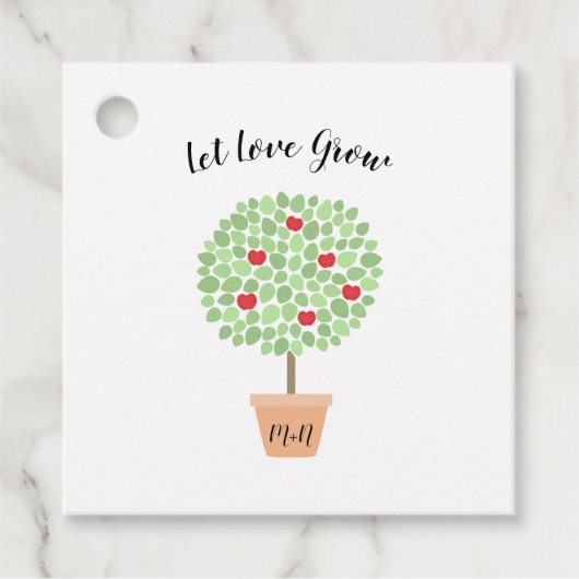 Lass Liebe Grow Apple Tree Vielen Dank Geschenkanhänger (Vorderseite)