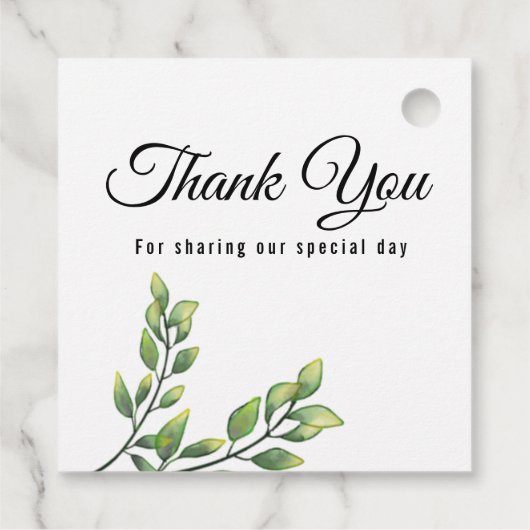 Lass Liebe Grow Greenerity Wedding Vielen Dank Geschenkanhänger (Rückseite)