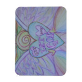 Lass Liebe, Lass Gott Rainbow Angel Magnet (Vertikal)